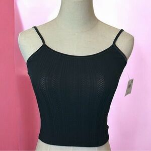 AE Cropped Pointelle-Knit Cami